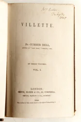 Frontispiece for Villette by Currer Bell, published by Smith, Elder & Co. in 1853